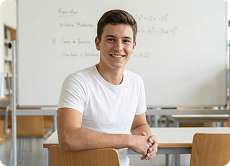 Aluno em ambiente escolar utilizando recursos digitais para aprendizagem